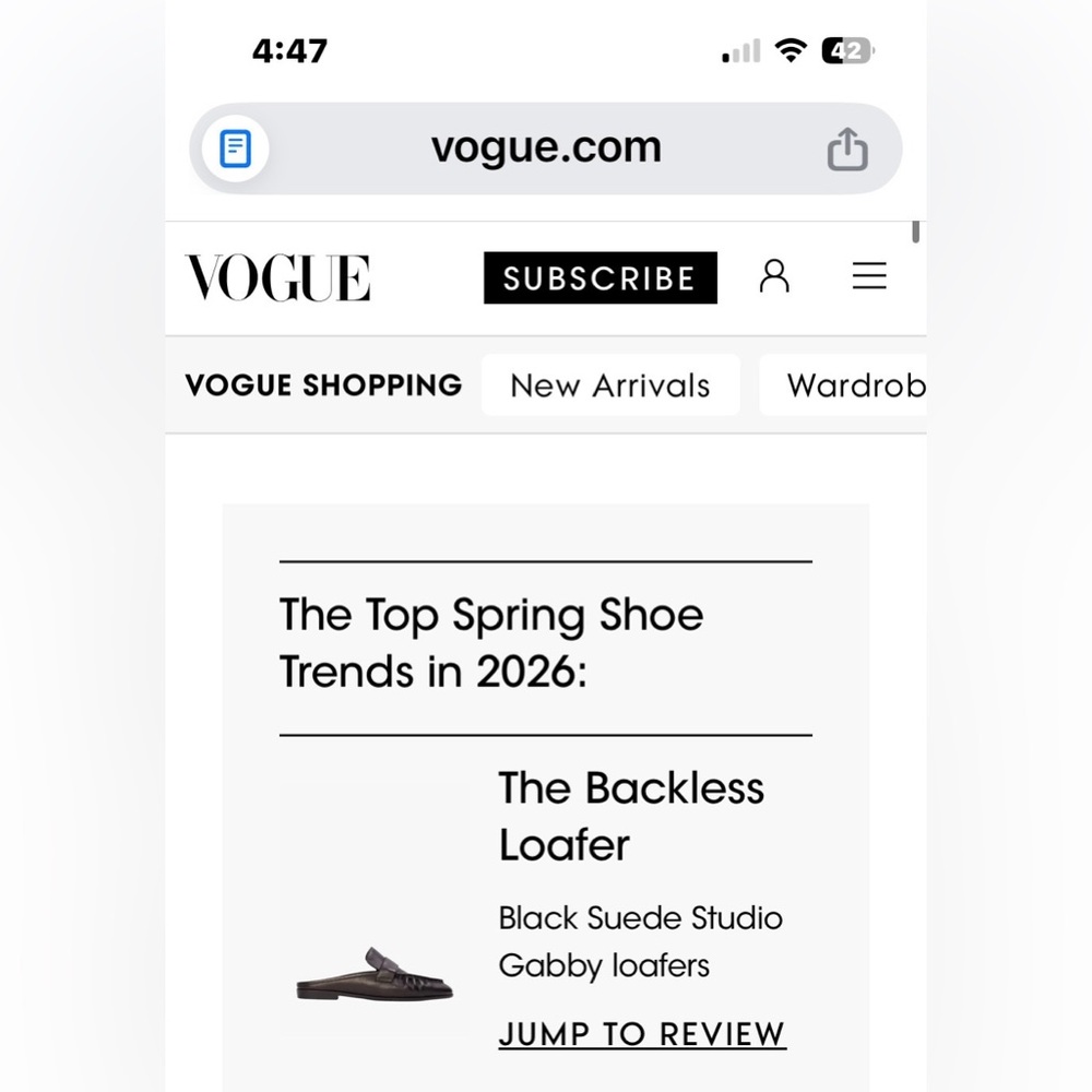 Victoria Beckham Black Leather Flats